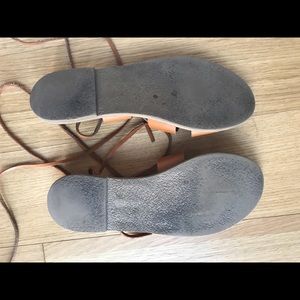 Madewell leather tie up sandals